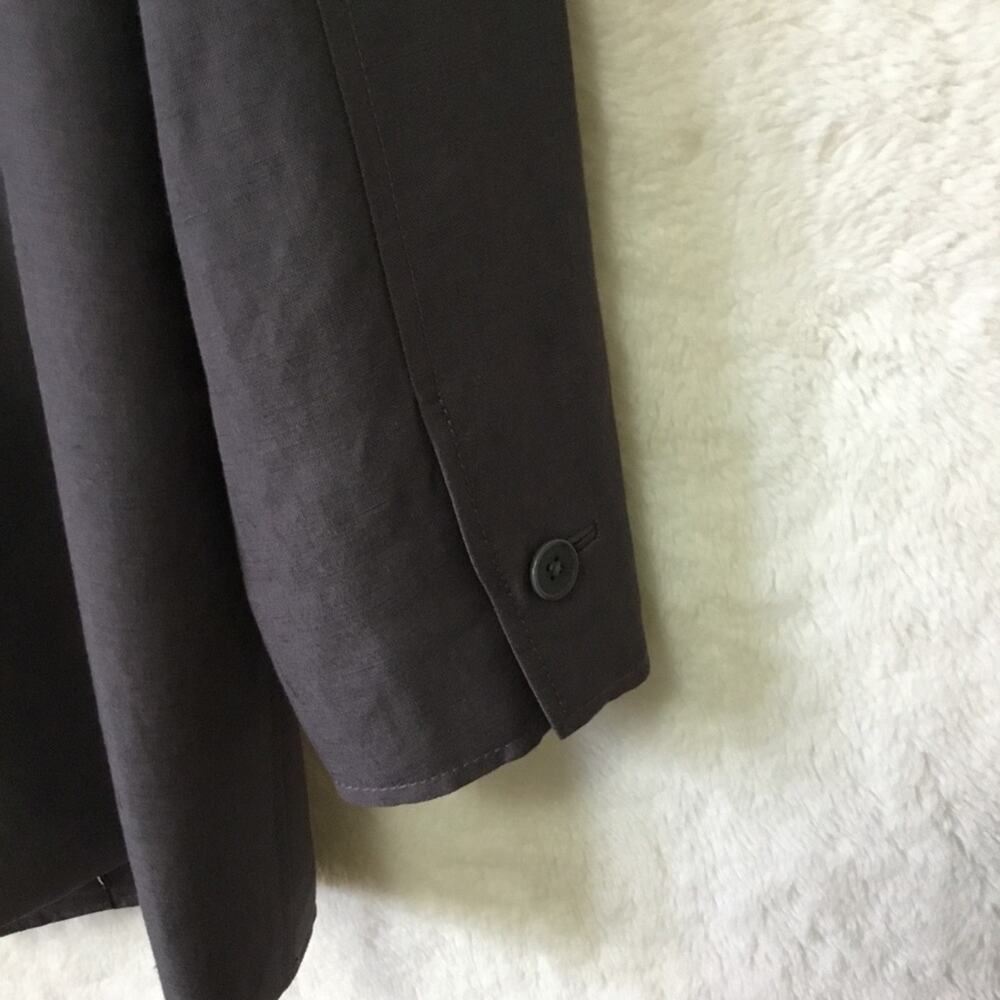 Anne Klein Single-Button Brown Notched-Lapel Blazer - Picture 6 of 8